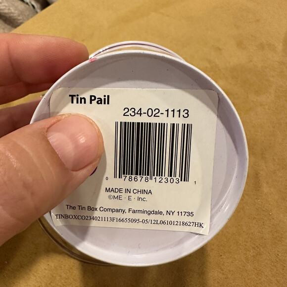 Mary Engelbreit Tin Metal Pail Bucket Container Happy Day Planter Gardener - Picture 5 of 6